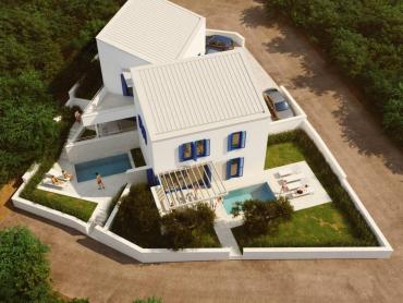 MALINSKA - DVOJNA VILA S BAZENOM BLIZU MORA
