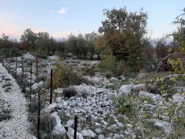GRAĐEVINSKI TEREN SA SPEKTAKULARNIM POGLEDOM NA VELEBIT I MORE