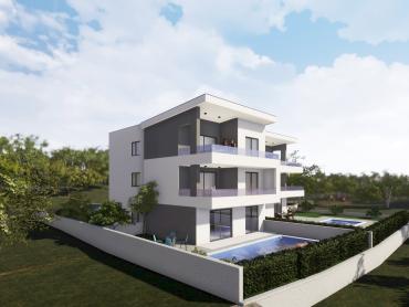 MALINSKA, NOVOGRADNJA, PENTHOUSE SA BAZENOM I POGLEDOM NA MORE 