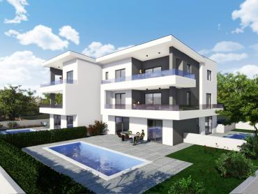 MALINSKA, NOVOGRADNJA, PENTHOUSE SA BAZENOM I POGLEDOM NA MORE 