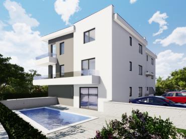 MALINSKA, NOVOGRADNJA, PENTHOUSE SA BAZENOM I POGLEDOM NA MORE 