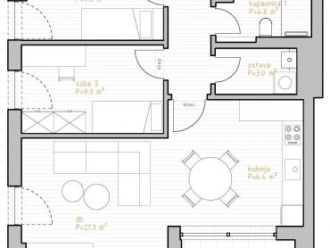 NOVOGRADNJA PREMIUM LIVING RIJEKA -  STAN 2.1 / 3S+DB