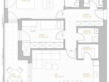 NOVOGRADNJA PREMIUM LIVING RIJEKA -  STAN 3.1 / 2S+DB