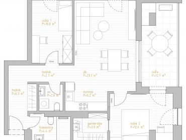 NOVOGRADNJA PREMIUM LIVING RIJEKA -  STAN 9.4 / 2S+DB