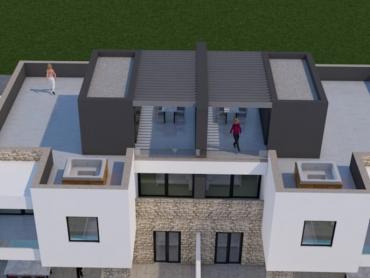 DVOJNA VILLA S BAZENOM I KROVNOM TERASOM U VRSIMA