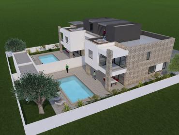 DVOJNA VILLA S BAZENOM I KROVNOM TERASOM U VRSIMA