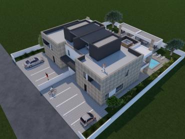 DVOJNA VILLA S BAZENOM I KROVNOM TERASOM U VRSIMA