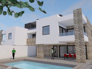 DVOJNA VILLA S BAZENOM I KROVNOM TERASOM U VRSIMA