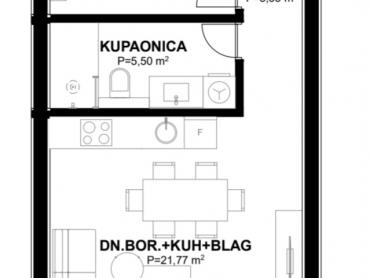 Stanovanje Komarna, Slivno, 52,90m2