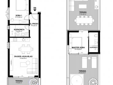 Stanovanje Komarna, Slivno, 83,60m2