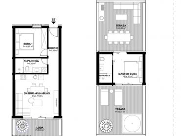 Stanovanje Komarna, Slivno, 80,20m2