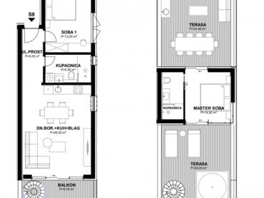 Stanovanje Komarna, Slivno, 83,60m2
