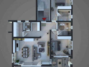 Luksuzni penthouse s privatnom prostranom krovnom terasom i prekrasnim pogledom na more, Barbat.