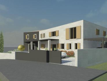 Buje, atraktivno građevinsko zemljište s gotovim projektom