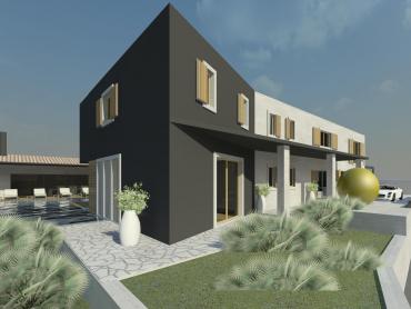 Buje, atraktivno građevinsko zemljište s gotovim projektom