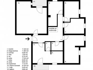 SESVETE, centar, 5-sobni 140,46 m2,balkon,garaža+PM