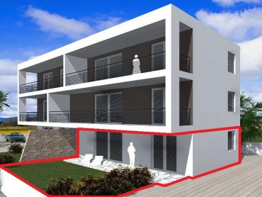 Umag okolica, 2-soban luksuzan stan u prizemlju s dvorištem