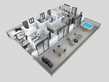 Апартамент Banjol, Rab, 134m2